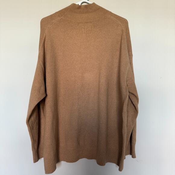 Banana Republic Womens Sweater XL Tan Wool Blend Minimalist Relaxed Capsule Fall - Picture 7 of 7